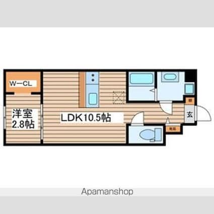 Ａｍｉｒｌ　Ｐｒｅｍｉｅｒ　Ｈｅｉａｎ－ｄｏｒｉ[1LDK/34.12m2]の間取図