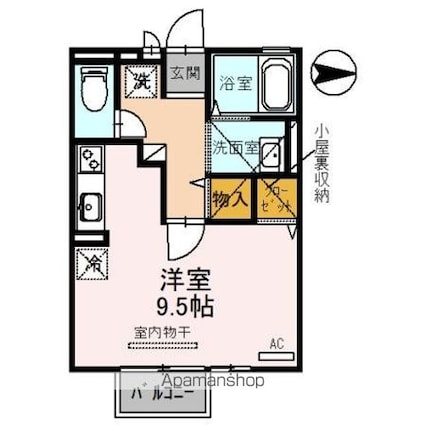 ビヴレージュ[1R/29.44m2]の間取図