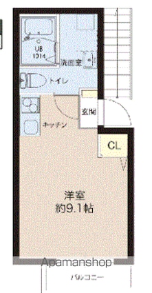 レピュア成増レジデンス[1R/21.38m2]の間取図