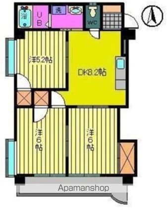 レジデンスＭ－１[3DK/57.01m2]の間取図