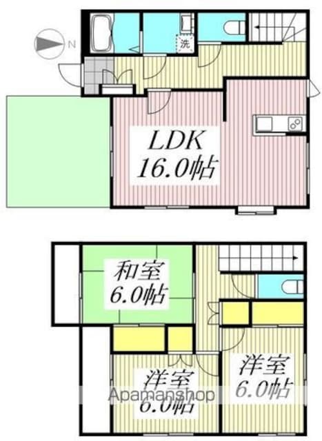 ガーデンズコート立川Ｃ棟[3LDK/90.8m2]の間取図