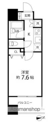 スペーシア秋葉原[1K/23.85m2]の間取図