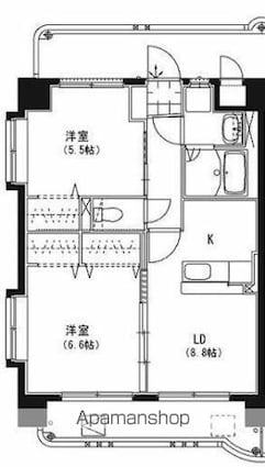 ハーベスト・アイ[2LDK/50.84m2]の間取図