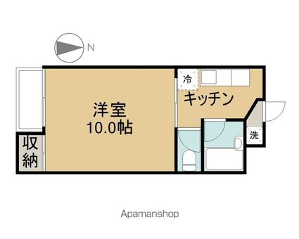 長野県長野市桐原２丁目[1K/23.35m2]の間取図