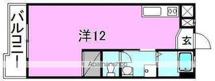 カサブランカ駅前[1R/28.8m2]の間取図