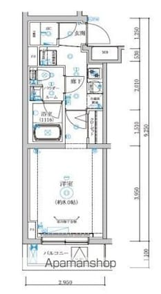 ＲＥＧＯＬＩＴＨ板橋本町[1K/26.35m2]の間取図