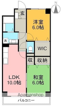 高そねマンション[2LDK/55.44m2]の間取図