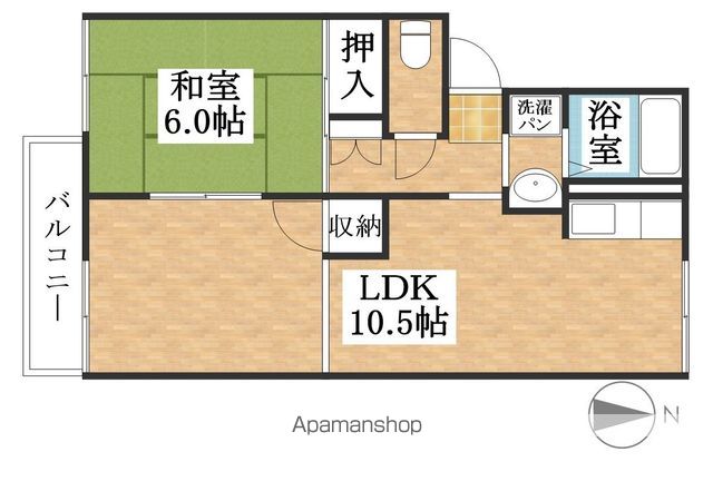 パークサイド清洲B棟の間取り写真