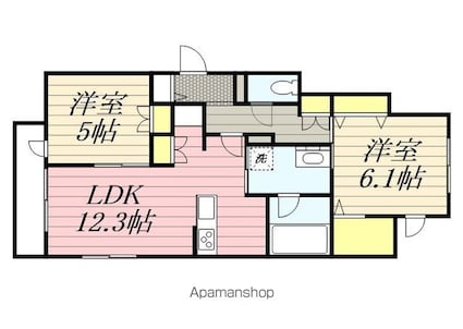 ＮＡＫＡＳＵ[2LDK/60.77m2]の間取図