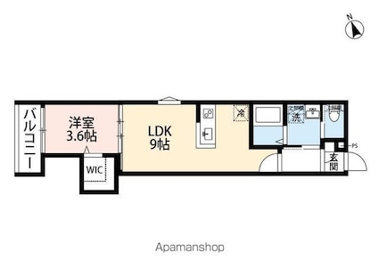 Ｃｕｌｌｉｎａｎ　Ｓａｎｔｕａｒｉｏ[1LDK/31.39m2]の間取図