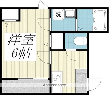 Ｄｏｍａｎｉ　ｃａｓａ[1K/21.89m2]の間取図
