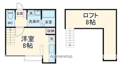 ロザリーヒル[1R/23.33m2]の間取図