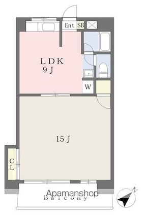エンゼルコート２１[1DK/46.77m2]の間取図