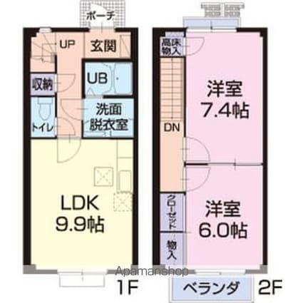 Ｅｓｐｏｉｒ[2LDK/59.64m2]の間取図