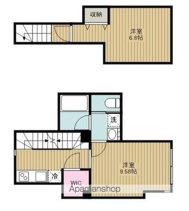ローズテラス新小岩[1LDK/40.17m2]の間取図