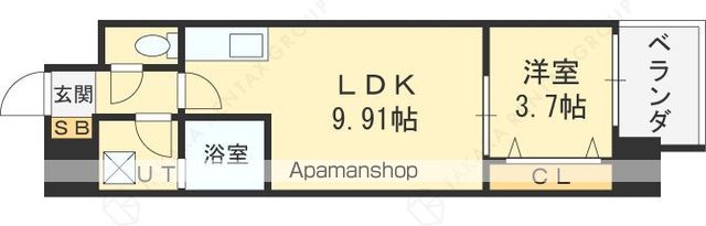 アートレジデンス梅田北Iの間取り写真