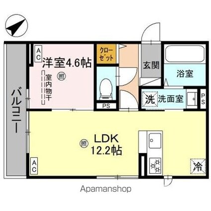 パサログランデ永代町[1LDK/40.35m2]の間取図