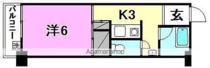 第二森ビル[1K/22m2]の間取図