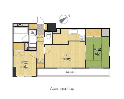 パーク・ユイット立川[2LDK/52.29m2]の間取図