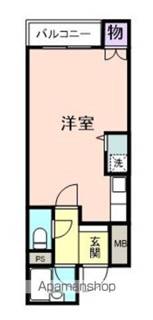 Ｂｅｌｉｆｅ南雑賀[1DK/30m2]の間取図