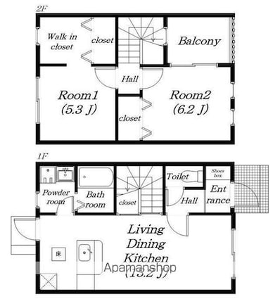 サントピア西大津Ｃ棟[2LDK/70.61m2]の間取図