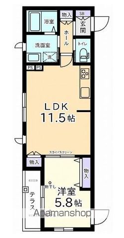 【調布市布田のマンションの間取り】