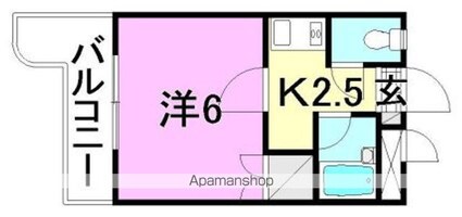 Ｍラバーズデイ[1K/20.73m2]の間取図