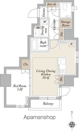 ＫＤＸレジデンス三鷹[1LDK/41.98m2]の間取図