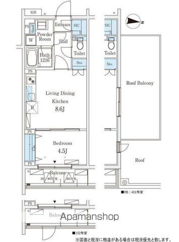 【杉並区堀ノ内のマンションの間取り】