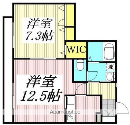 東京都東大和市芋窪６丁目[1LDK/48.56m2]の間取図
