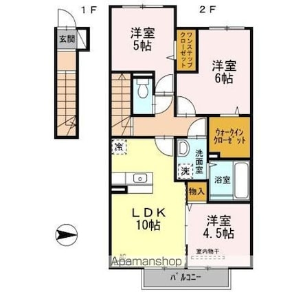メゾン・モンテリベールⅥ[3LDK/66.67m2]の間取図