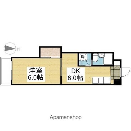 永田湊町ビル[1DK/26.8m2]の間取図