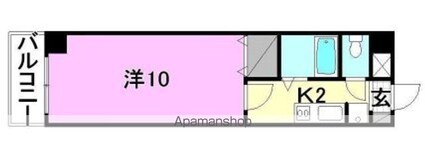 ロイヤルガーデン[1K/26.22m2]の間取図