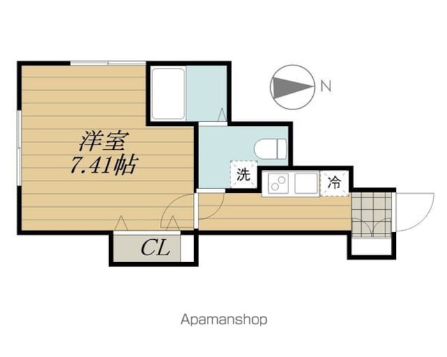 東京都立川市富士見町３丁目[1K/23.4m2]の間取図