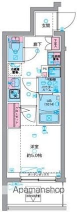 ＧＥＮＯＶＩＡ天王台[1K/21.9m2]の間取図