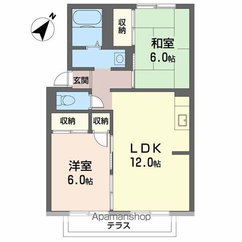 プレジール中島 A棟の間取り写真