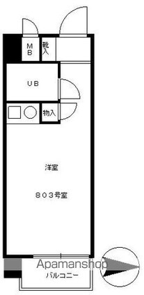 ライオンズマンション新中野第２[1R/16.77m2]の間取図