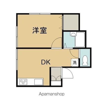 プレゼンス浜の宮[1DK/30.47m2]の間取図