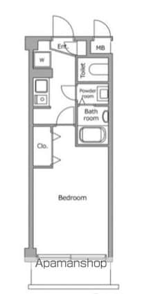 レジディア本郷菊坂プレイス[1K/25.05m2]の間取図