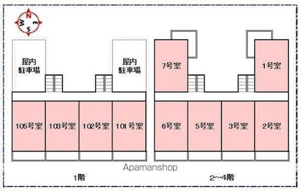 ハープ・スクウェアー[3LDK/66.34m2]の配置図