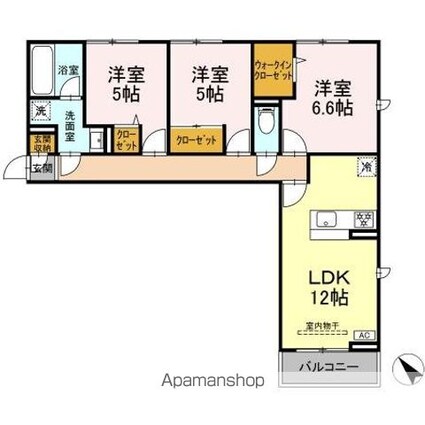 セルリアン・コート[3LDK/70.02m2]の間取図