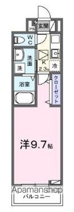 Ｗｅｓｔ　Ｐｒｉｍａｒｙ[1K/28.87m2]の間取図