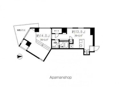 エスタート等々力[1LDK/53.92m2]の間取図