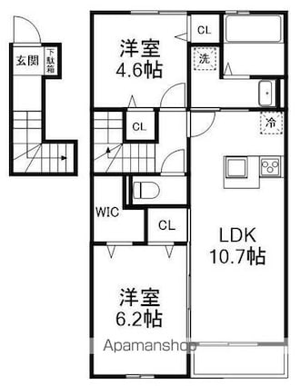 ＭａｌｉｅⅠ[2LDK/57.11m2]の間取図