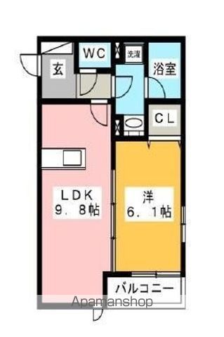 メゾンクレール伊都の間取り写真