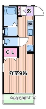 キャニオンベリー[1R/22m2]の間取図