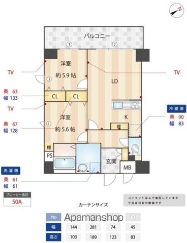 【レクサスガーデン箱崎タワーズＷＥＳＴの間取り】