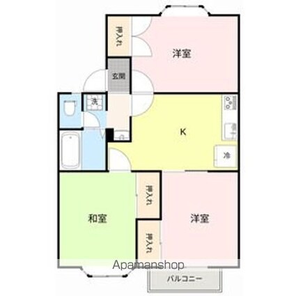 オリンピアード安倍館Ａ[3DK/52.99m2]の間取図