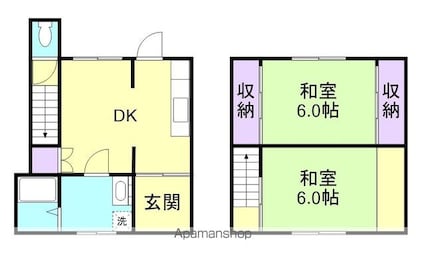 鷹匠町戸建[3DK/82m2]の間取図