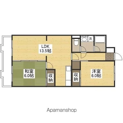 コーポ井口台[2LDK/62.72m2]の間取図